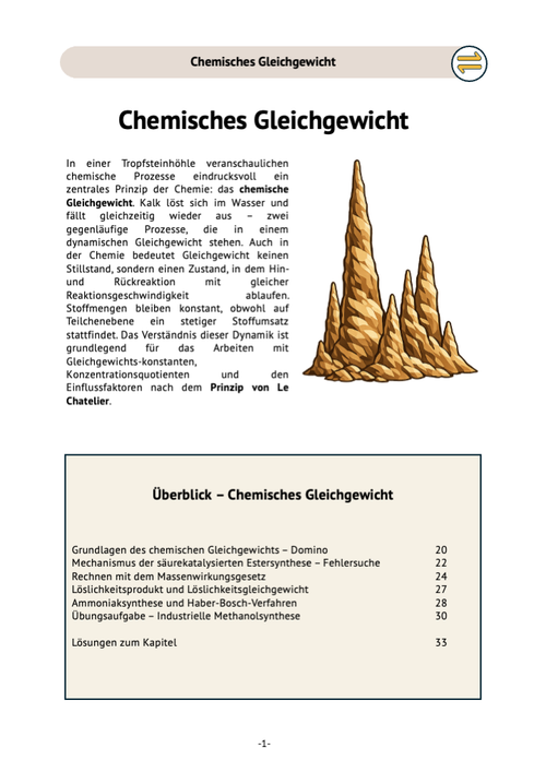 Themenband 1 Chemisches Gleichgewicht und Säure-Base-Gleichgewichte