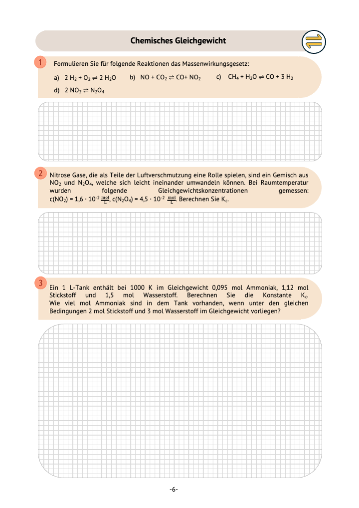 Themenband 1 Chemisches Gleichgewicht und Säure-Base-Gleichgewichte