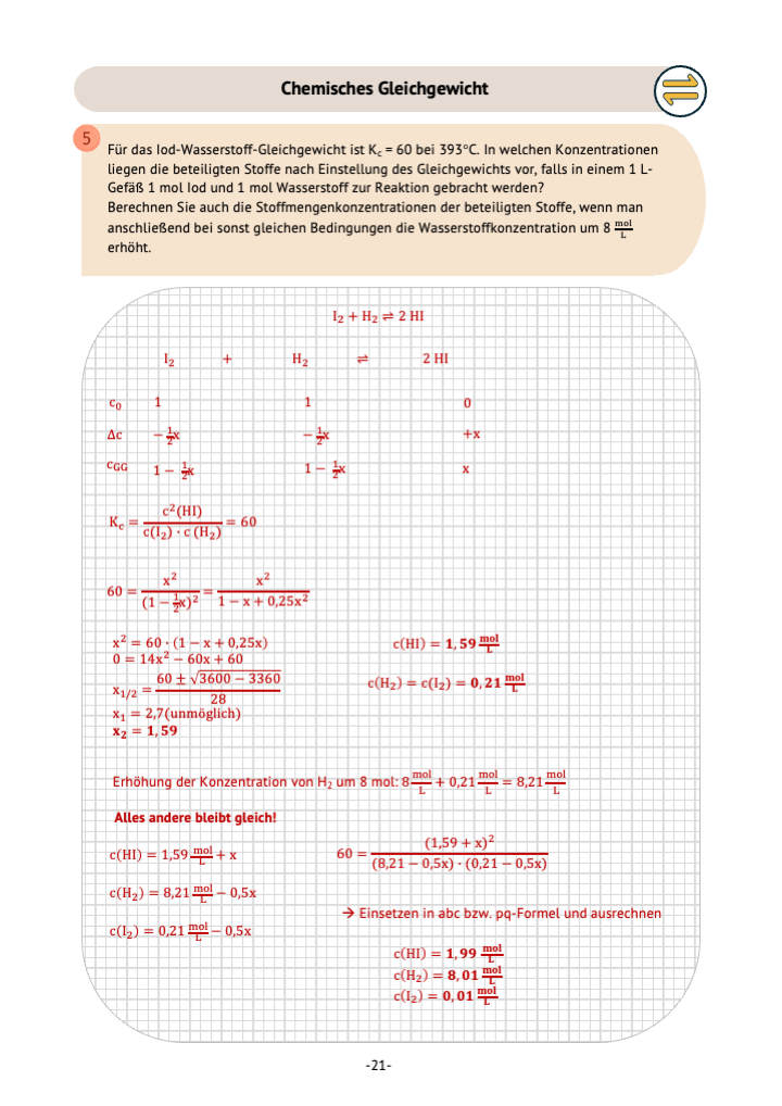 Themenband 1 Chemisches Gleichgewicht und Säure-Base-Gleichgewichte